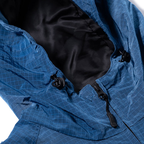 Shadow Grid Hooded Anorak Jacket Cobalt Blue