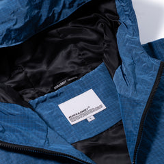 Shadow Grid Hooded Anorak Jacket Cobalt Blue