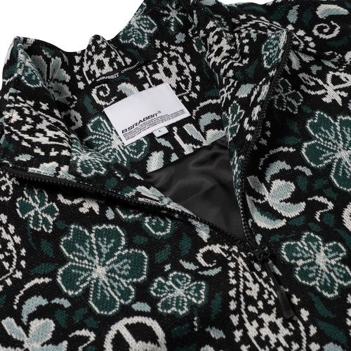 Paisley Peace Jacquard Anorak Jacket Khaki