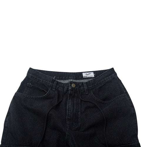 Cargo Loosefit Denim Pants Black