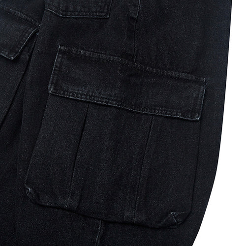 Cargo Loosefit Denim Pants Black