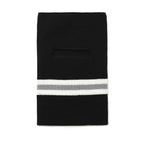 Open Face Mask Stripe Black