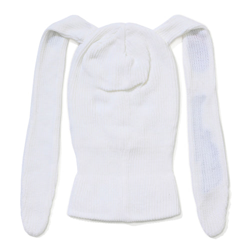 Patchwork Bunny Ear Facemask White