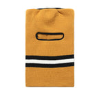 Open Face Mask Stripe Mustard