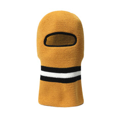 Open Face Mask Stripe Mustard