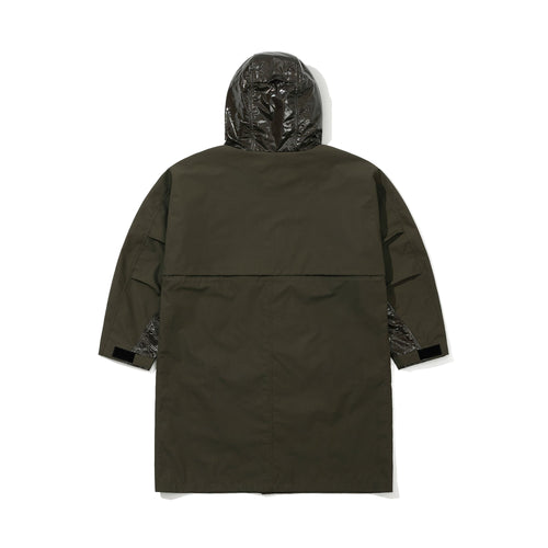 Gloss Panel Rain Coat Khaki