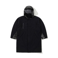 Gloss Panel Rain Coat Black