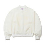 Sheer Cotton Bomber Jacket Off White