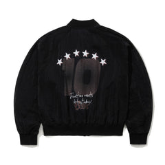 Sheer Bomber Jacket Black