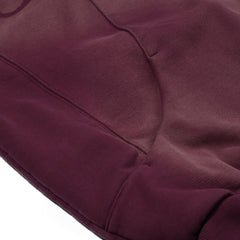 Bsr Washed Zip-Up Hoodie Wine