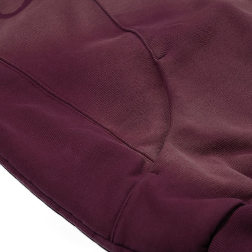 Bsr Washed Zip-Up Hoodie Wine