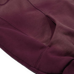 Bsr Washed Zip-Up Hoodie Wine