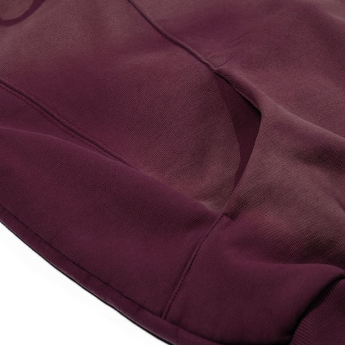 Bsr Washed Zip-Up Hoodie Wine