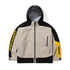 Asymmetric 3L Seam Sealing Hooded Shell Jacket Light Beige