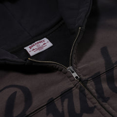 Bsr Washed Zip-Up Hoodie Navy