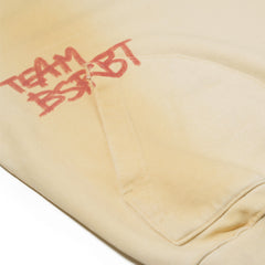 Oil-Washed Graphic Zip-Up Hoodie Ivory
