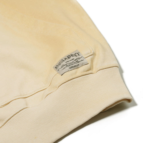 Oil-Washed Graphic Zip-Up Hoodie Ivory