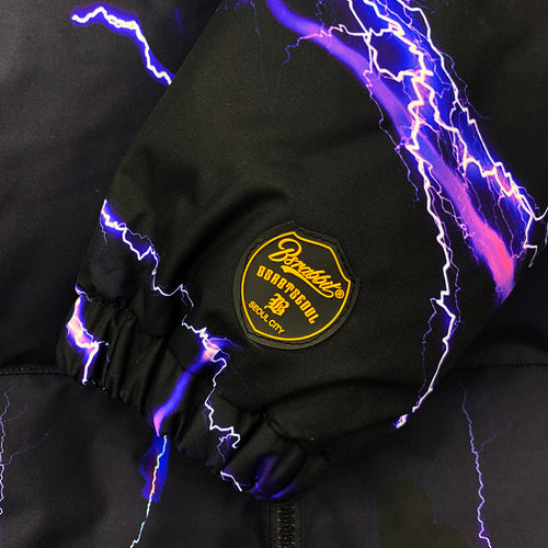 Dsxbr 2Nd Puffer Wellon Jacket Purple Thunder Black