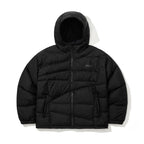Uneven Hooded Down Padding Jumper Black