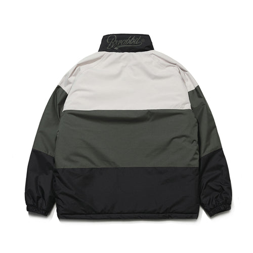 Logo Padding Jumper Beige Green