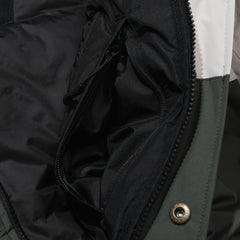 Logo Padding Jumper Beige Green