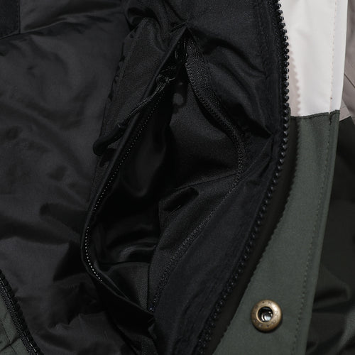 Logo Padding Jumper Beige Green