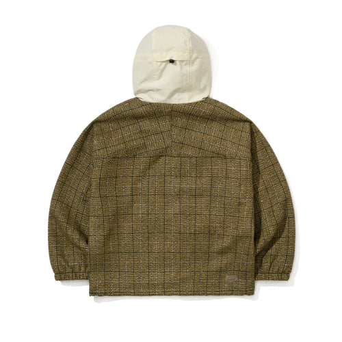 Dsxbs Classic Wool Hooded Jacket Khaki Check
