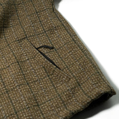 Dsxbs Classic Wool Hooded Jacket Khaki Check