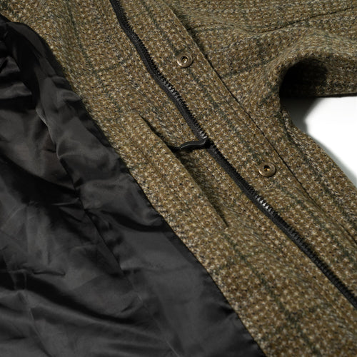 Dsxbs Classic Wool Hooded Jacket Khaki Check