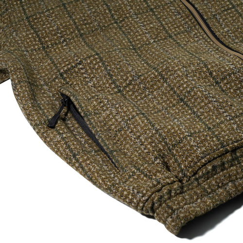 Dsxbs Classic Wool Collar Jacket Khaki Check