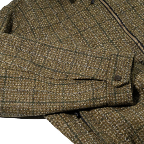 Dsxbs Classic Wool Collar Jacket Khaki Check