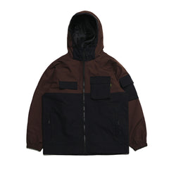 Light Pocket Hooded Jacket Chocolate / Black
