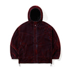 Dsxbs Wax Real Denim Hooded Jacket Worn Red Denim