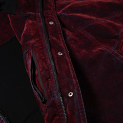 Dsxbs Wax Real Denim Hooded Jacket Worn Red Denim