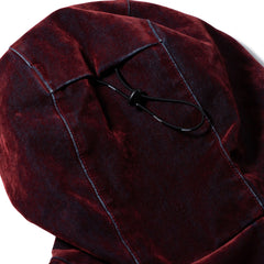 Dsxbs Wax Real Denim Hooded Jacket Worn Red Denim