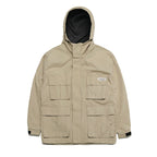 4Cargo Pocket Hooded Jacket Peach Beige