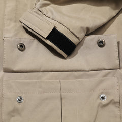 4Cargo Pocket Hooded Jacket Peach Beige