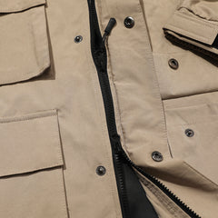 4Cargo Pocket Hooded Jacket Peach Beige