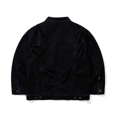 Dsxbs Wax Real Denim Wide Work Jacket Worn Midnight Denim