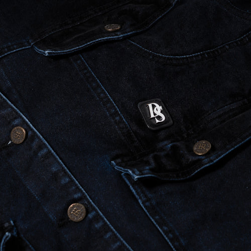 Dsxbs Wax Real Denim Wide Work Jacket Worn Midnight Denim