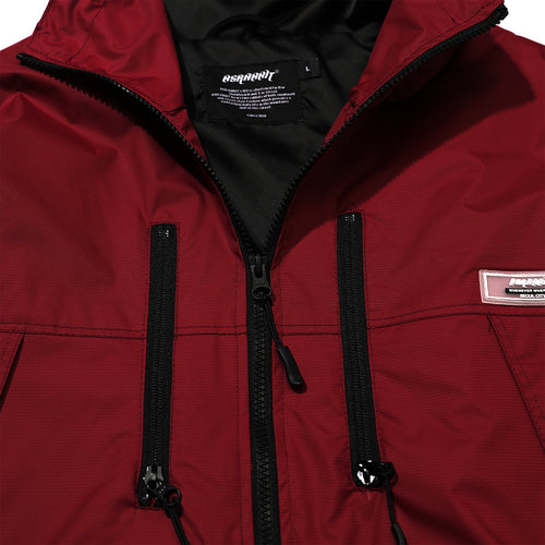 Mmm Windbreaker Hooded Jacket Burgundy