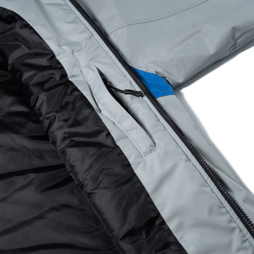 Blocked 3oz Insulated Hooded Jacket Blue Gray