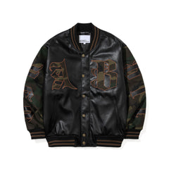 Peace Emblem 2oz Insulated Varsity Jacket Black / Camo