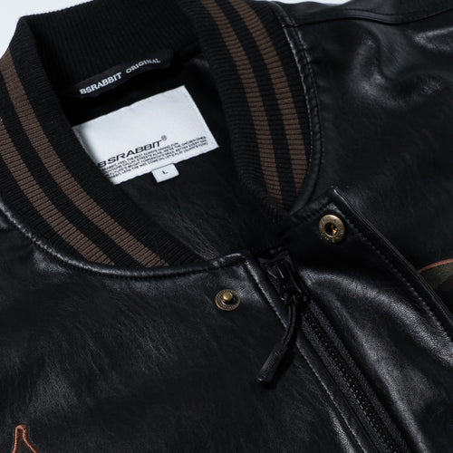 Peace Emblem 2oz Insulated Varsity Jacket Black / Camo