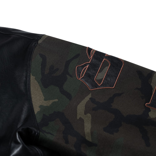 Peace Emblem 2oz Insulated Varsity Jacket Black / Camo