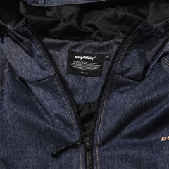 Brt Logo Stitch Hooded Jacket Denim Blue