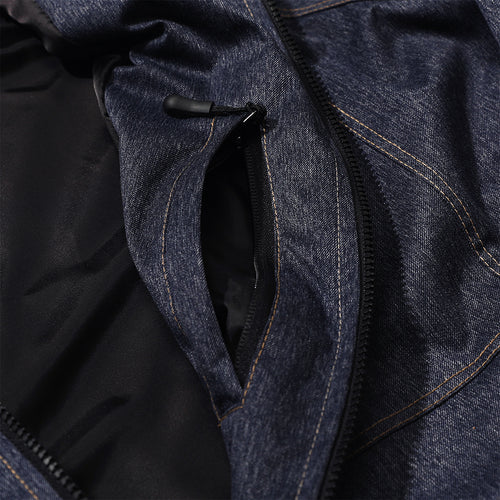 Brt Logo Stitch Hooded Jacket Denim Blue