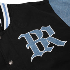 Smoking Rabbit 2oz Insulated Varsity Jacket Black / Denim