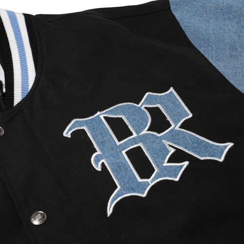 Smoking Rabbit 2oz Insulated Varsity Jacket Black / Denim