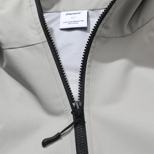 Logo 3L Hooded Jacket Gray / White